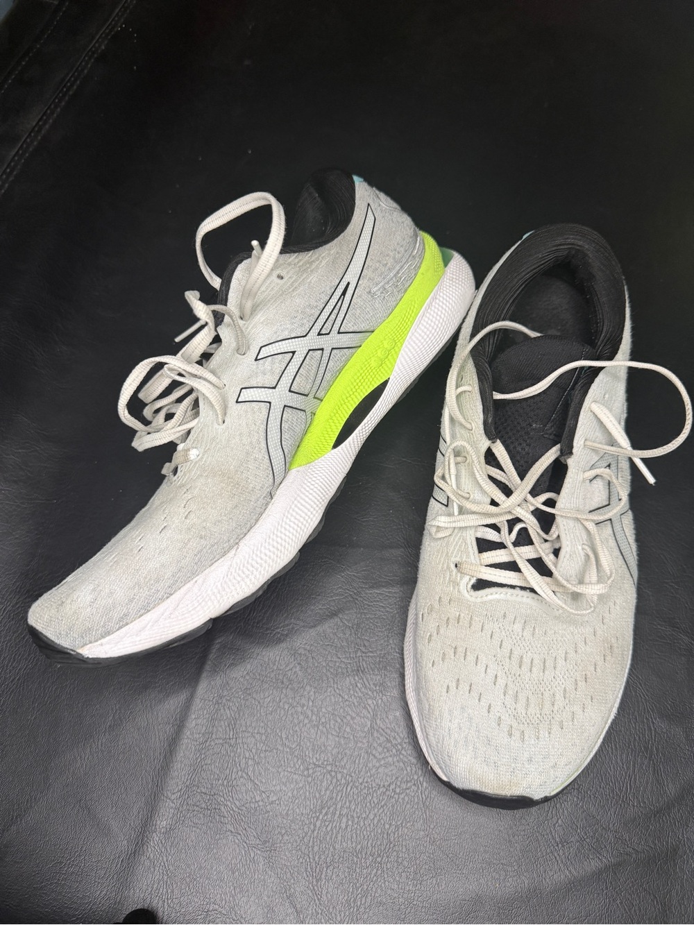 ASICS GEL-Nimbus 24 Running Shoes Gray Lime Green Men's Size 11 - Picture 2 of 8